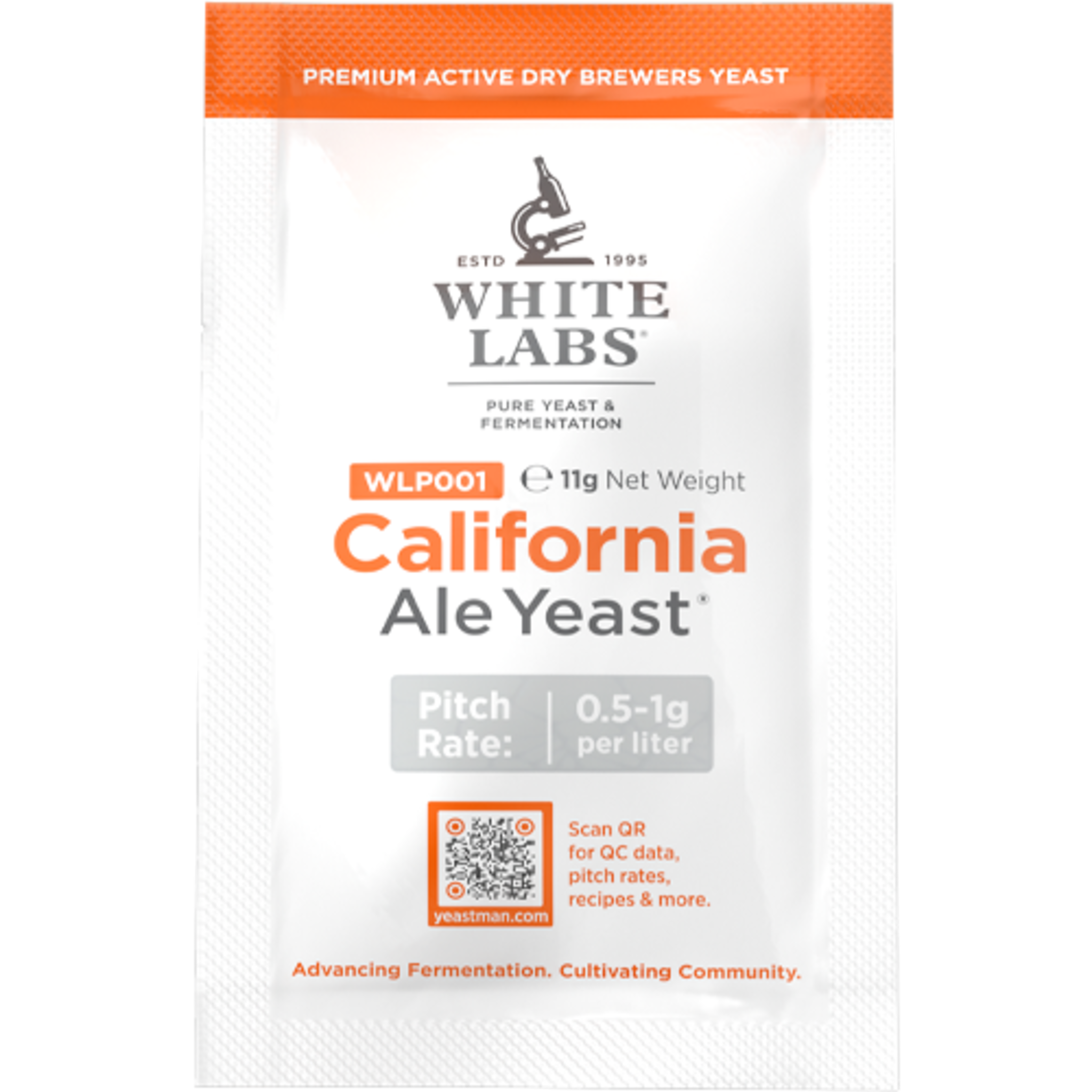 White Labs | WLP001 California Ale Yeast® | Beer Yeast | Premium Active Dry Brewers Yeast