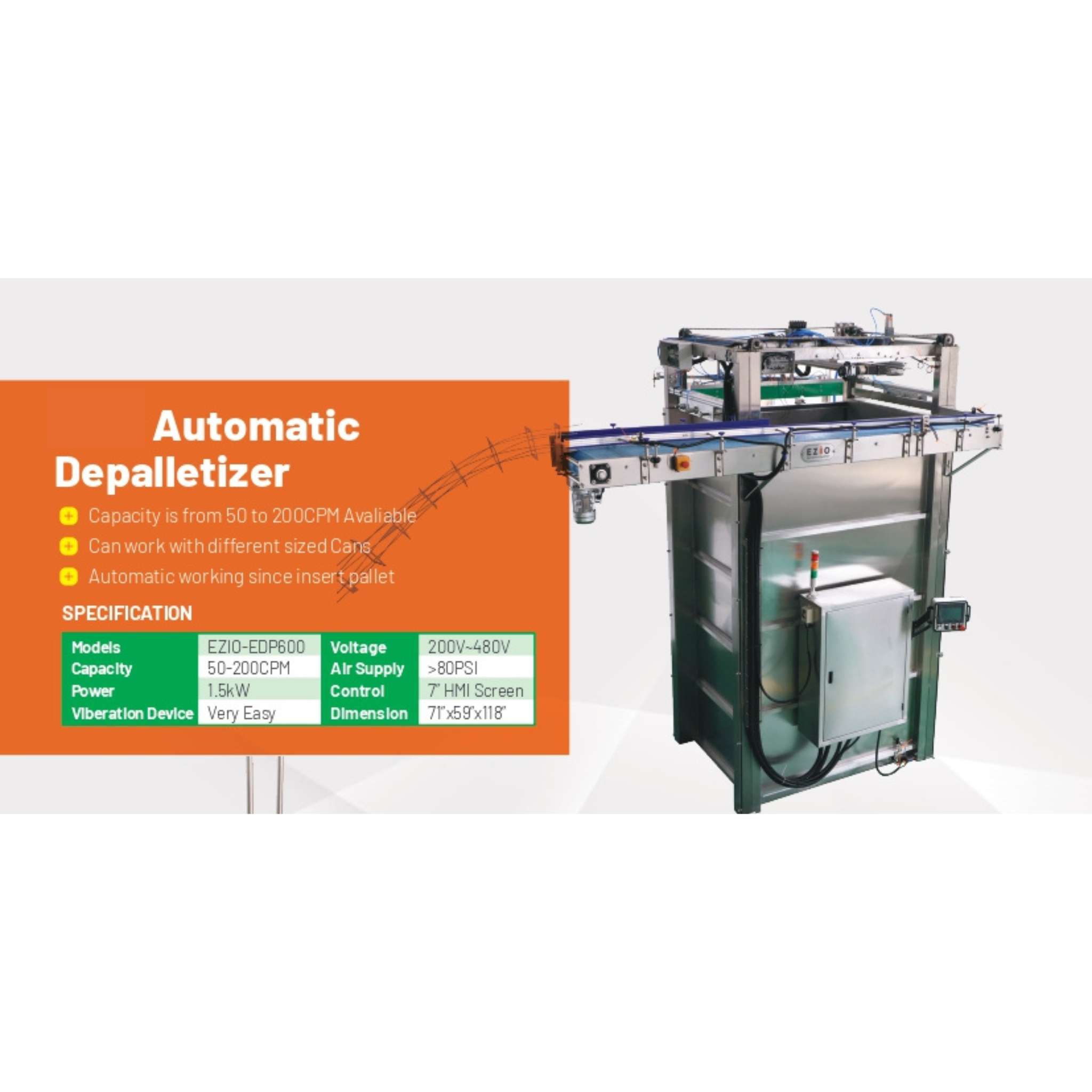 自動デパレタイザー