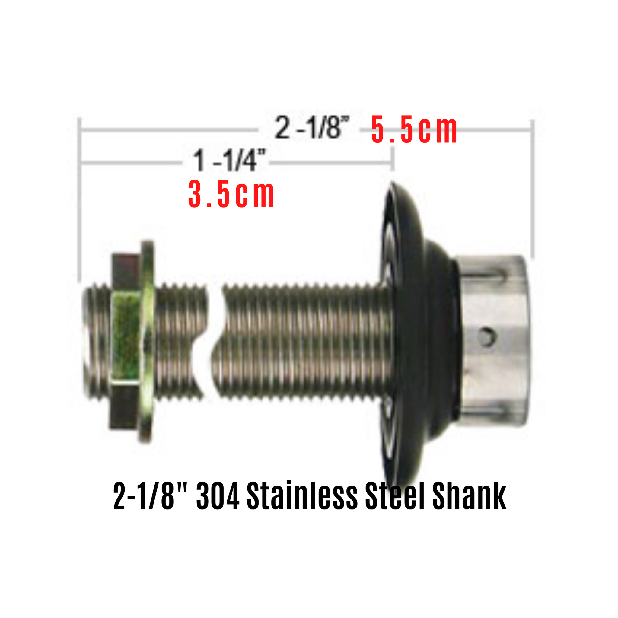 シャンク（全長6cm / 内径4.76mm / クロムメッキブラス）