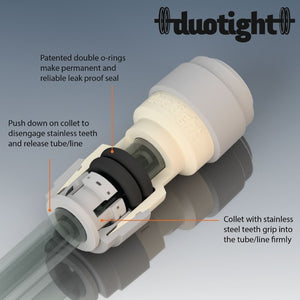★Duotight Push-In Fitting - 8 mm (5/16 in.) x 1/4 in. Flare