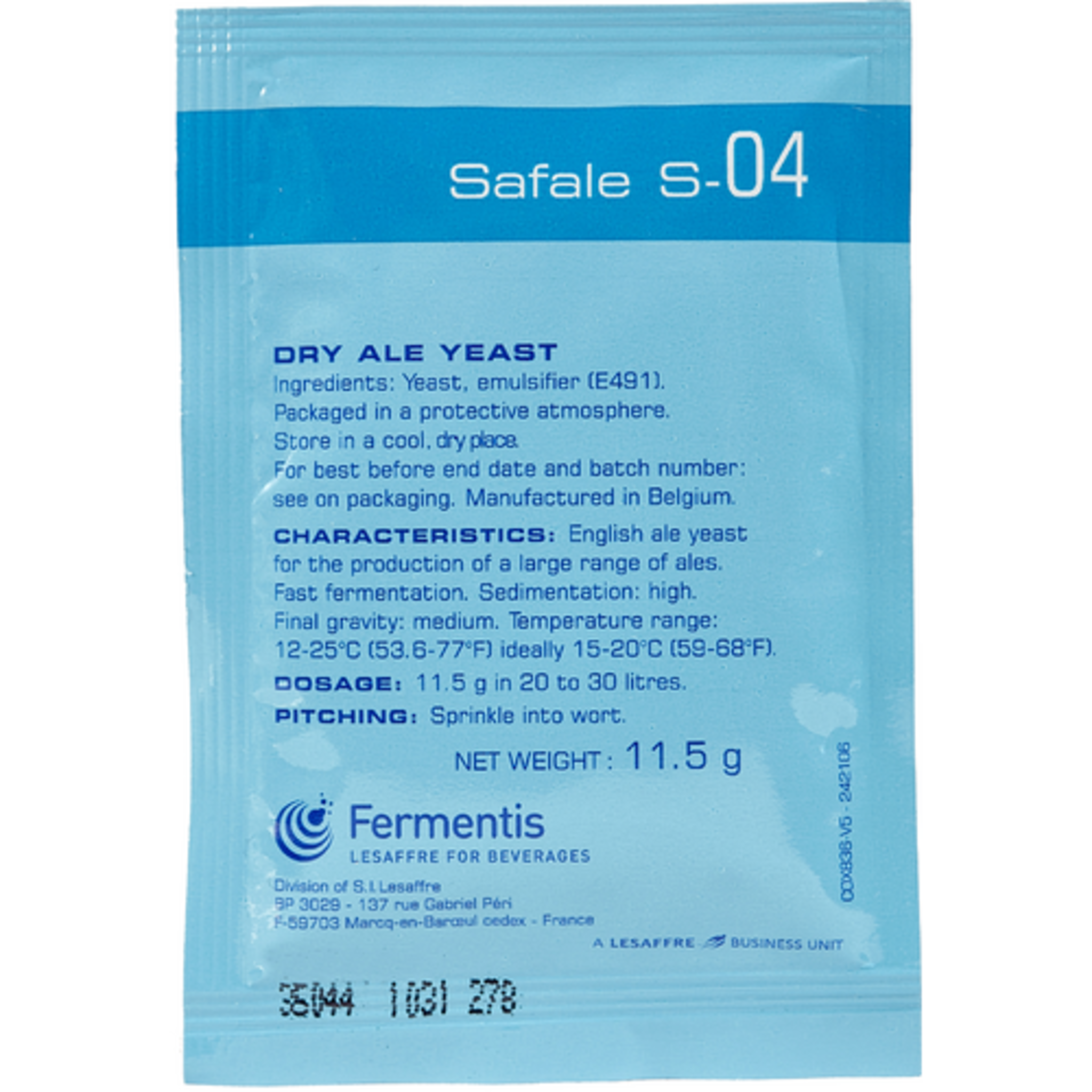 Fermentis | SafAle™ S-04 English Ale | Dry Beer Yeast