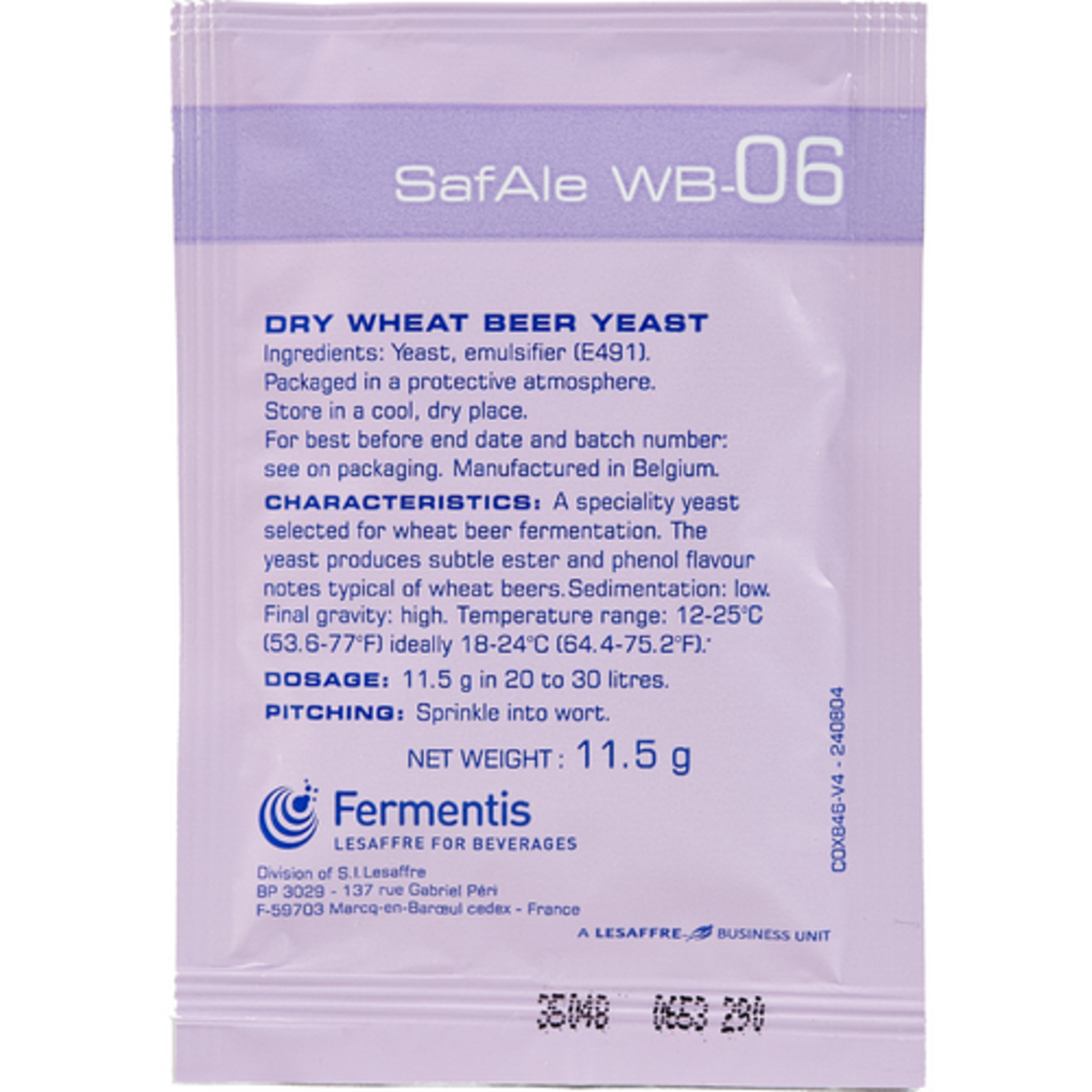 Fermentis | SafAle™ WB-06 Wheat Beer | Dry Beer Yeast