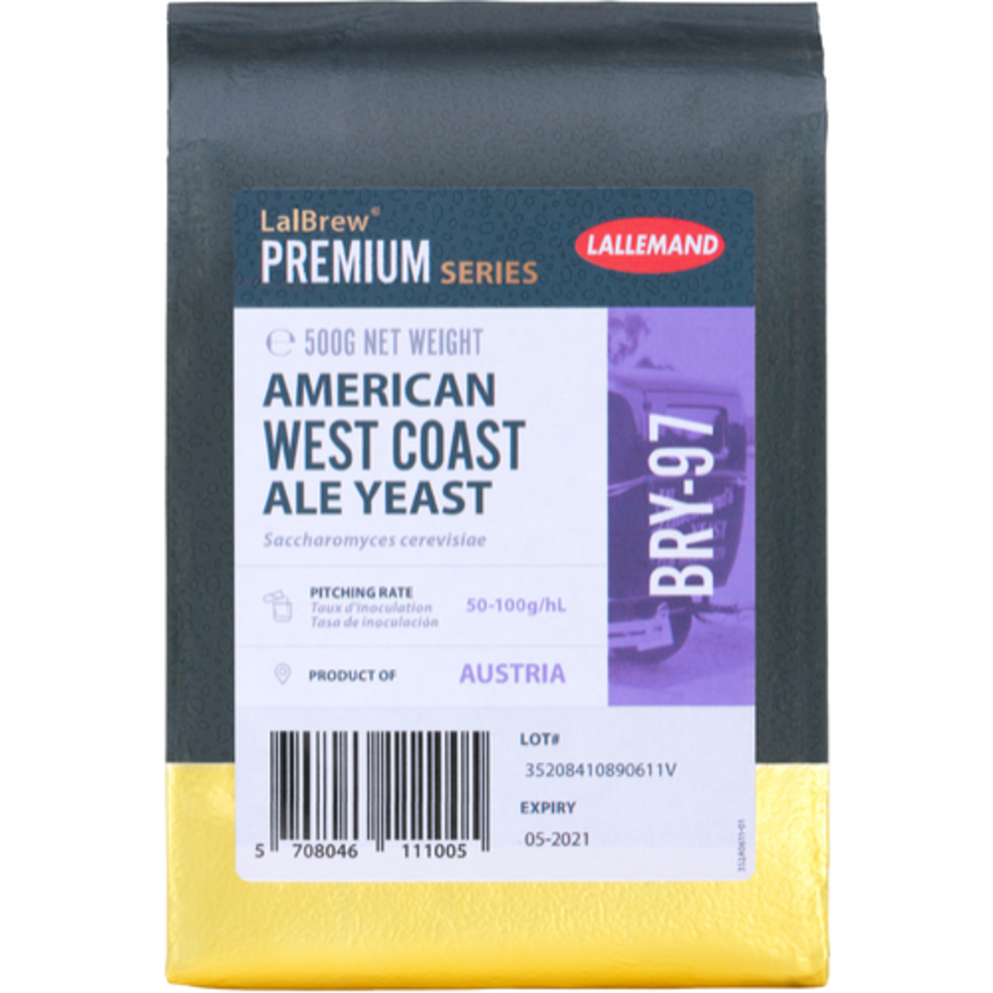 Lallemand | LalBrew® BRY-97 American West Coast Ale Yeast | Dry Beer Yeast