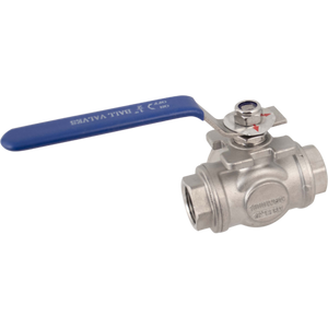 Stainless 3-Way Ball Valve - 1/2 in. BSP