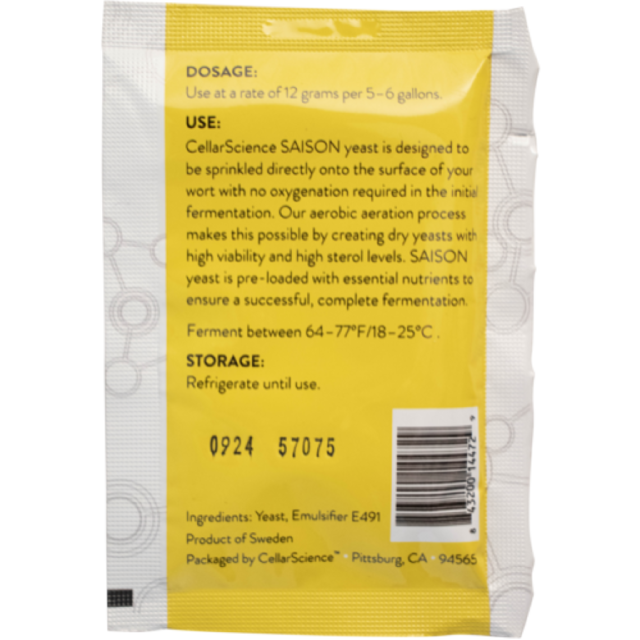 CellarScience® SAISON Dry Yeast | Saison Ale | Premium Beer Yeast