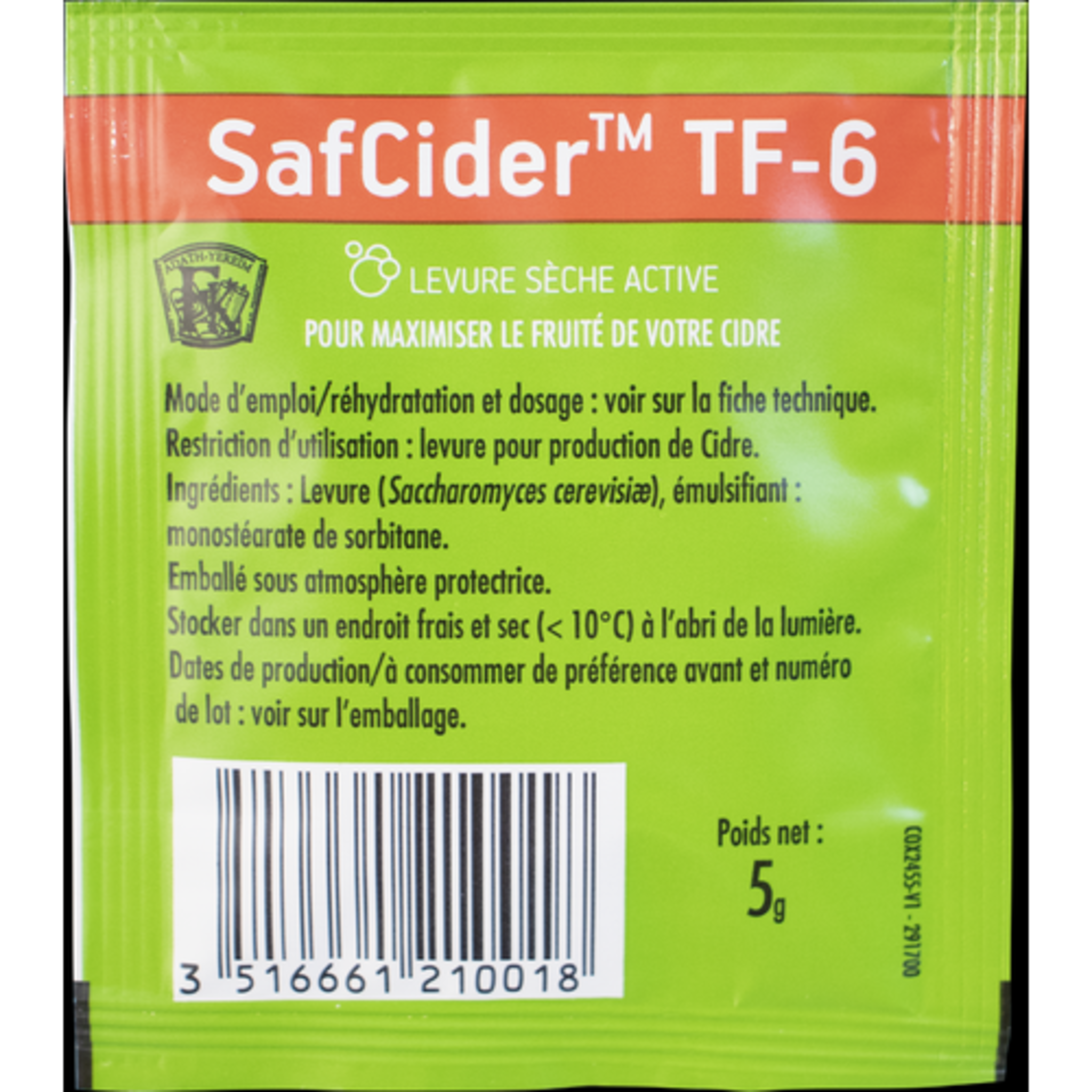Fermentis | SafCider™ TF-6 | Dry Cider Yeast