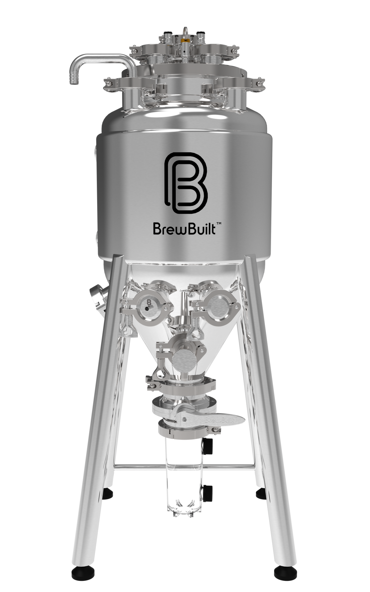 BrewBuilt X3 ジャケット付き円錐型発酵槽 四本脚の補強ベース