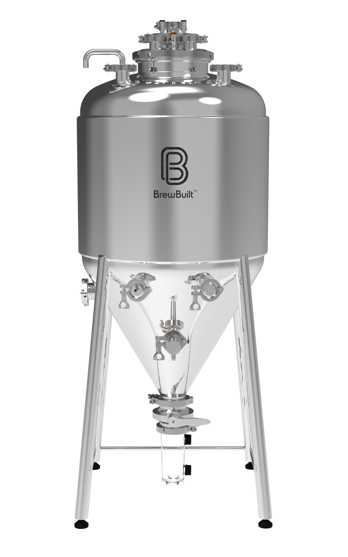 BrewBuilt X3 ジャケット付き円錐型発酵槽 サイズ比較図