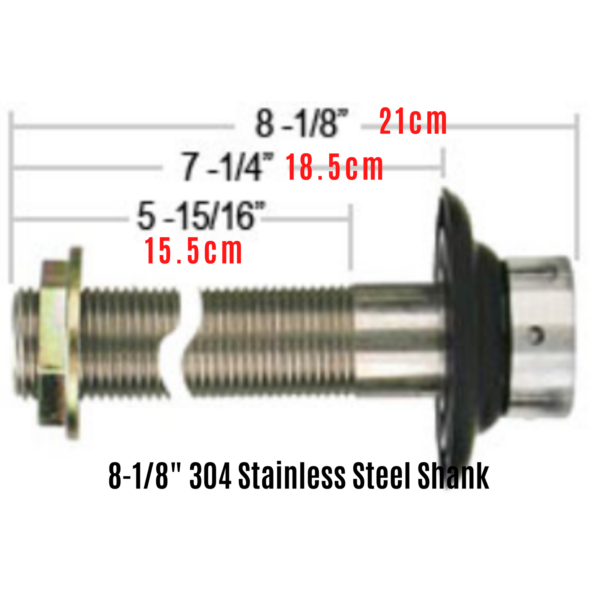 シャンク（全長21cm / 内径4.76mm / クロムメッキブラス）