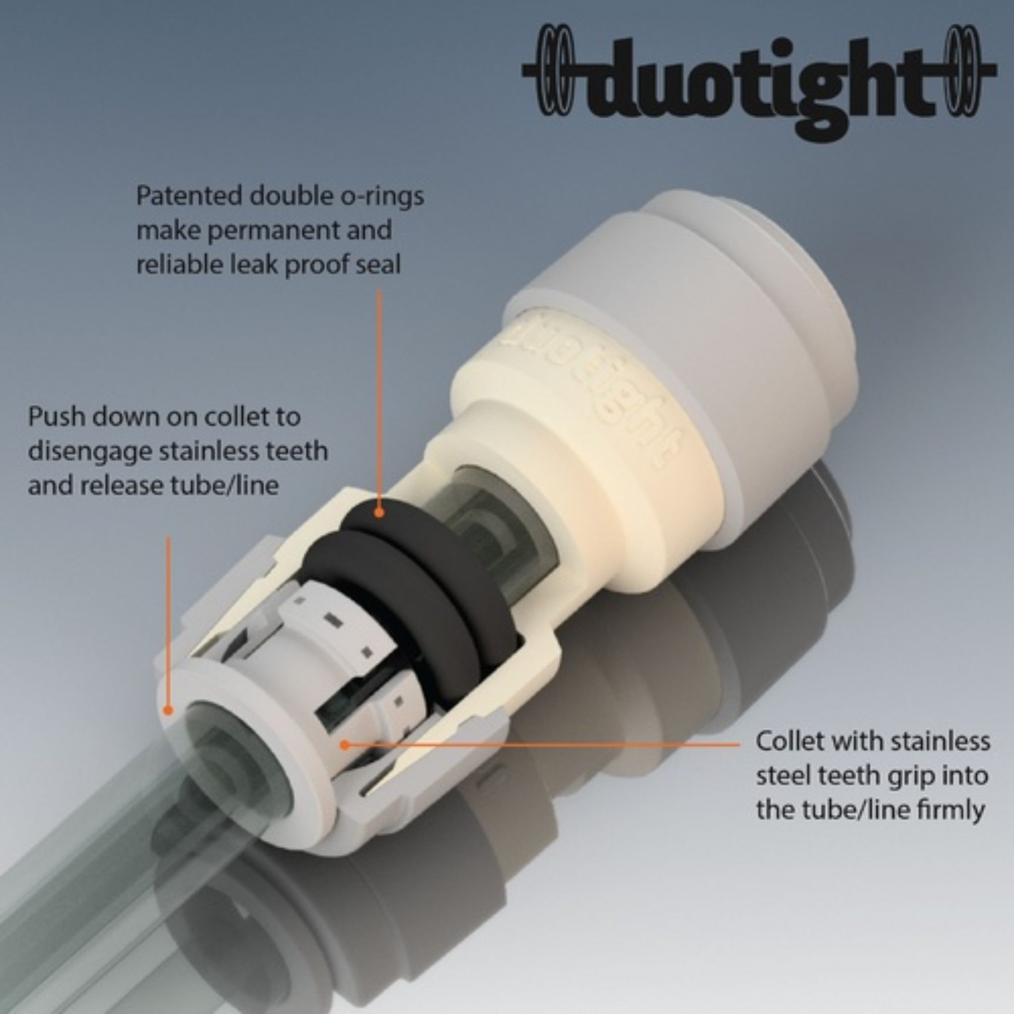 Duotight Push-In Fitting - 9.5 mm (3/8 in.) x 1/4 in. Flare