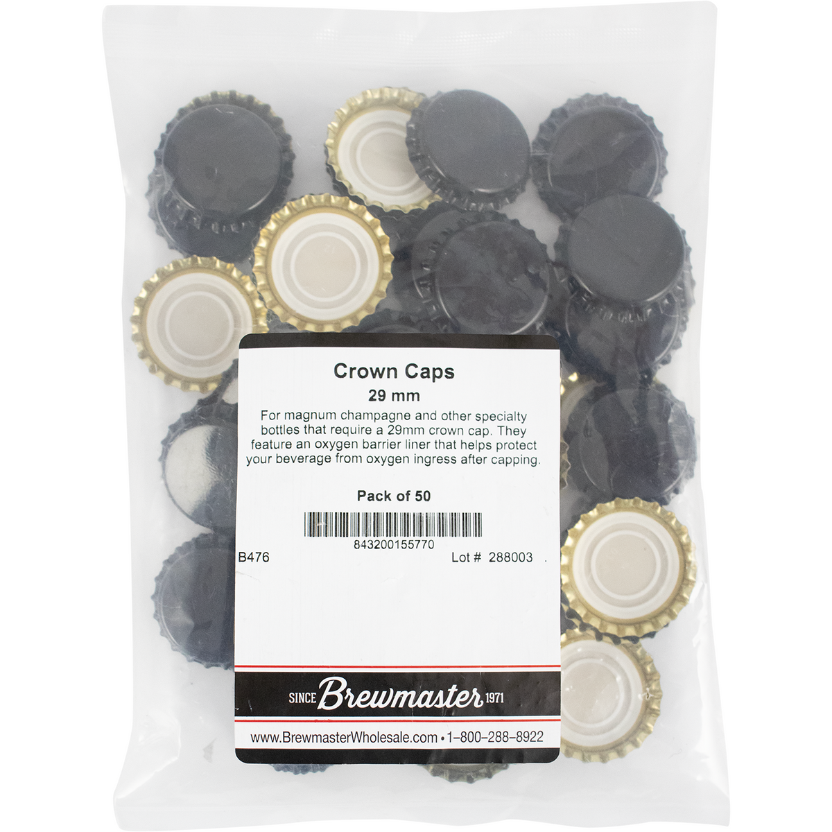 29mm 酸素バリア王冠 ブラック 商品画像5