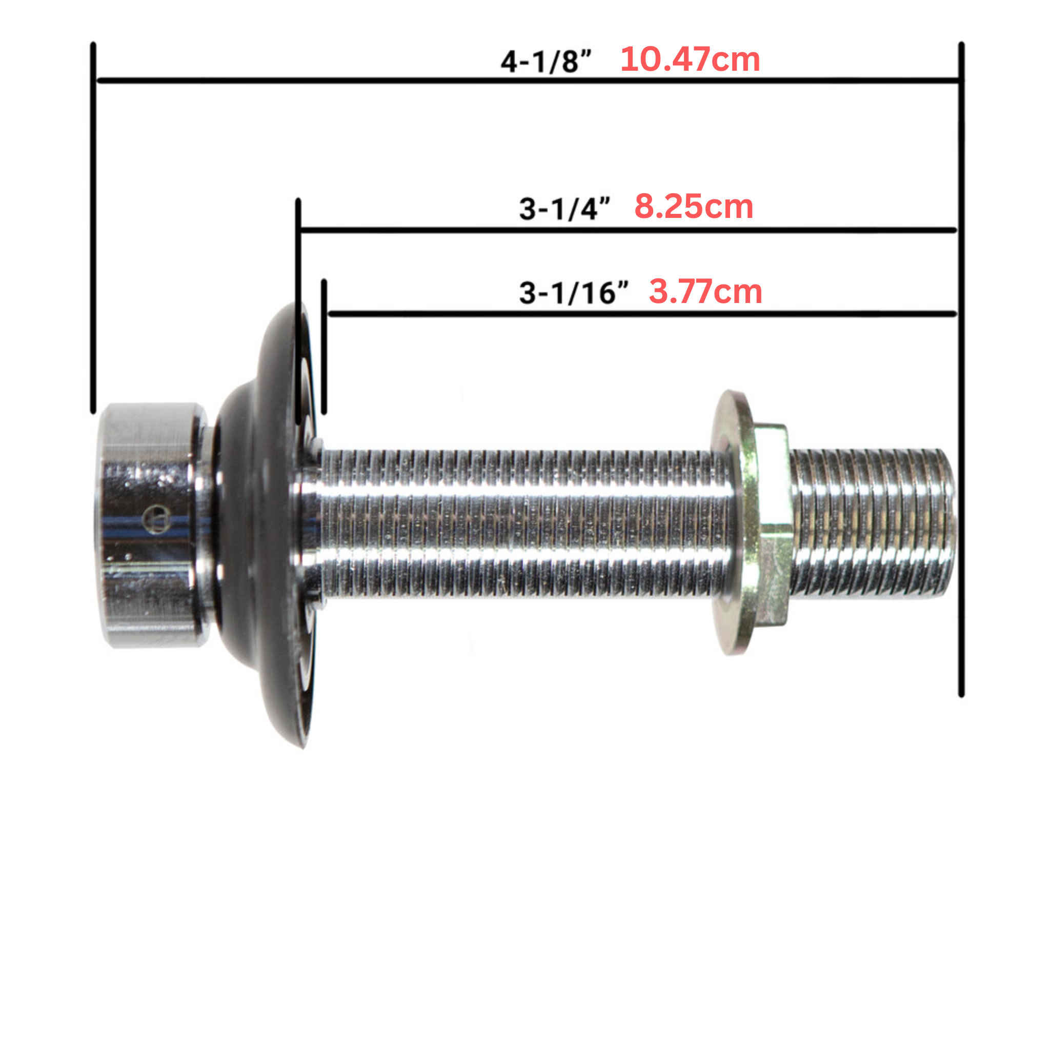 シャンク（全長11cm / 内径4.76mm / クロムメッキブラス）