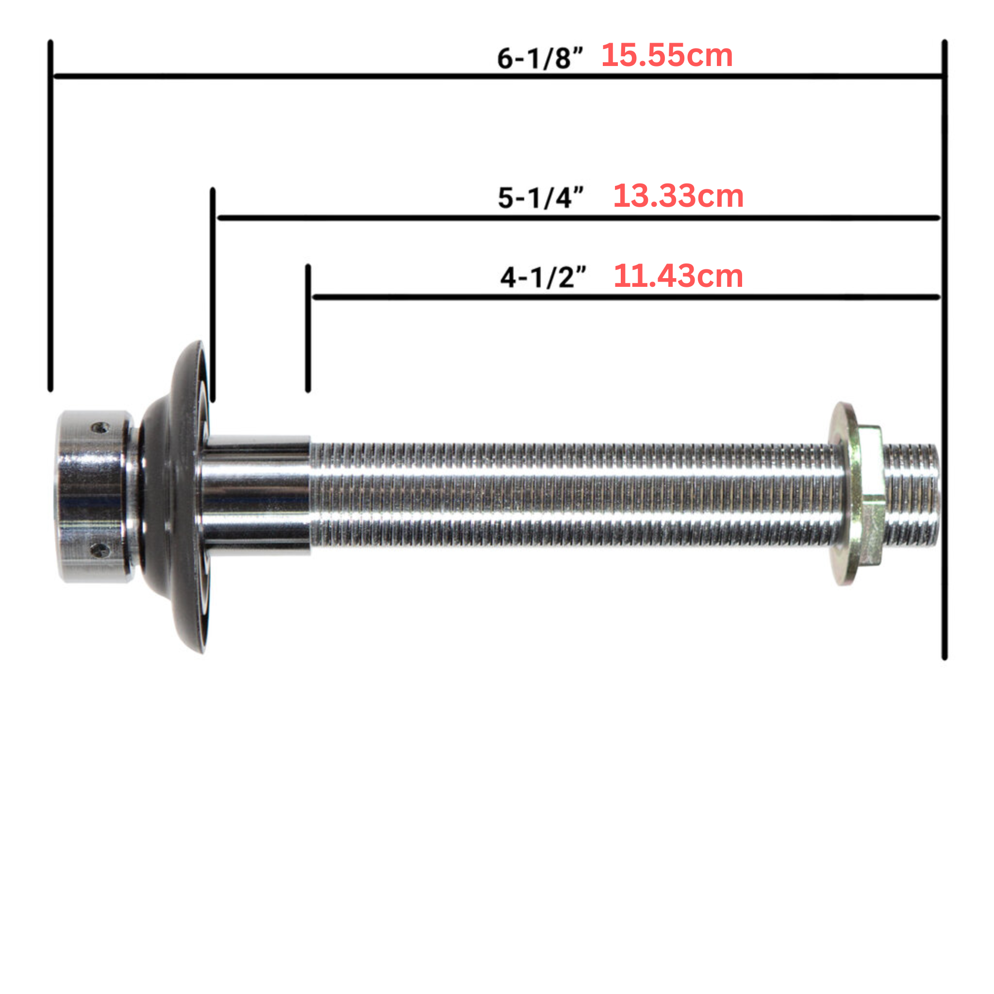 シャンク（全長16cm / 内径4.76mm / クロムメッキブラス）