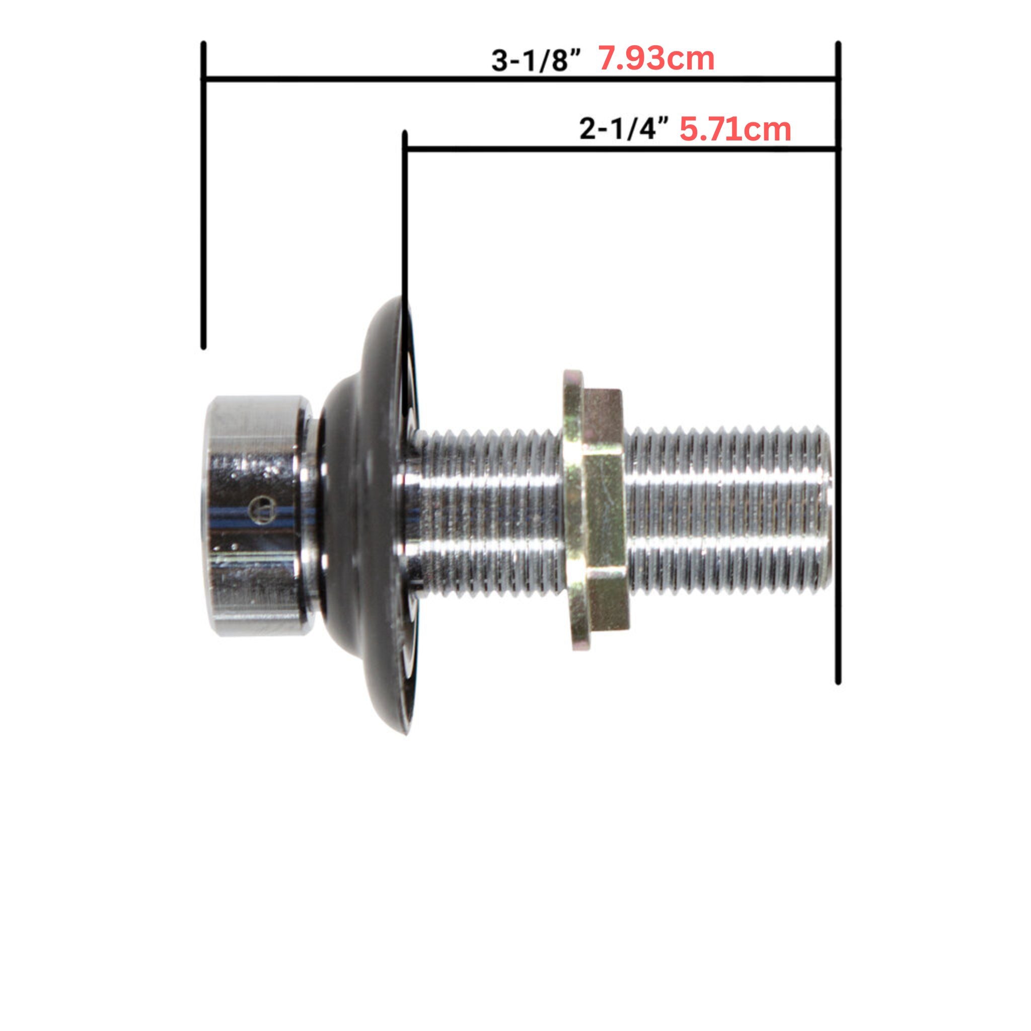 シャンク（全長8cm / 内径4.76mm / クロムメッキブラス）