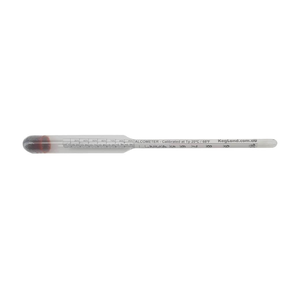 KegLand アルコール度数測定器 0〜100% ガラス製比重計