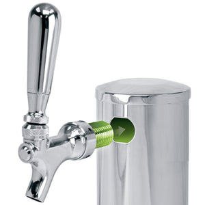 Faucet Shank Assembly - 10-1/8"L with 1/4" Bore - Chome-plated Brass