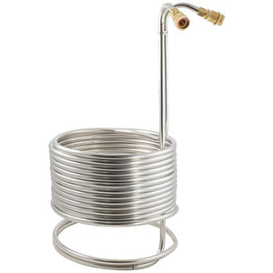 Stainless Steel Wort Chiller with Brass Fittings - 50 ft x 1/2 in