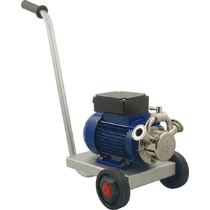 EnoItalia Flexible Impeller Pump | Euro 30 | Self-Priming | Remote Control | Stainless Trolley Cart | 19.8 GPM | 1.5 in. T.C. | 220V