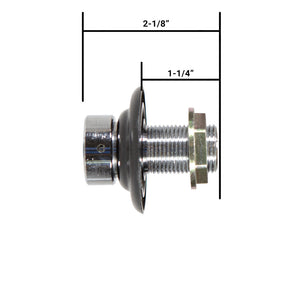Faucet Shank Assembly - 2-1/8"L with 3/16" Bore - Chome-plated Brass
