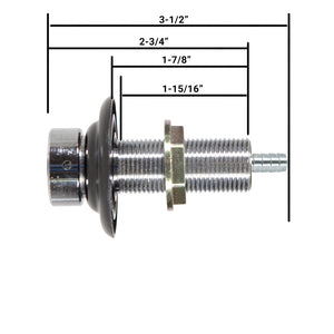 Faucet Nipple Shank Assembly - 3-1/2"L with 1/4" Bore - Chome-plated Brass