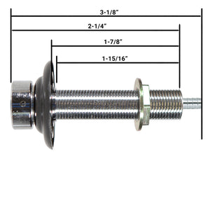 Faucet Nipple Shank Assembly - 4-1/8"L with 1/4" Bore - Chome-plated Brass