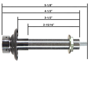 Faucet Nipple Shank Assembly - 5-1/8"L with 3/16" Bore - Chome-plated Brass