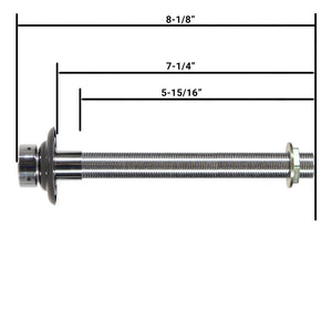 Faucet Shank Assembly - 8-1/8"L with 1/4" Bore - Chome-plated Brass