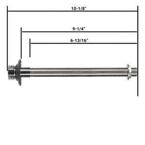 Faucet Shank Assembly - 10-1/8"L with 3/16" Bore - Chome-plated Brass