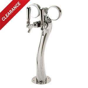 Lucky Draft Tower - Chrome Finish - Medallions - Air-Cooled - 2 Faucets