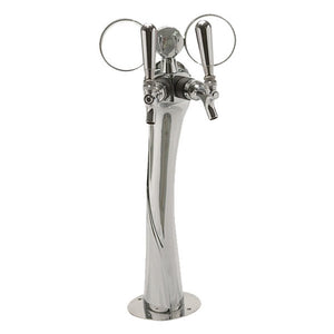Lucky Draft Tower - Chrome Finish - Medallions - Air-Cooled - 2 Faucets