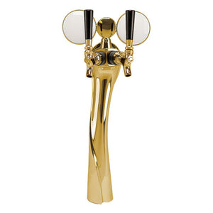 Lucky Draft Tower - Gold Finish - Medallions - Glycol-Cooled - 2 Faucets