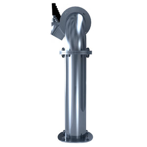 Biergarten "U" Draft Tower - Glycol-Cooled - Polished Stainless Steel - 10 Faucets