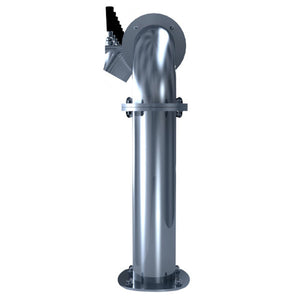 Biergarten "U" Draft Tower - Glycol-Cooled - Polished Stainless Steel - 12 Faucets