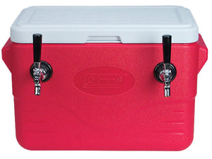 30 Qt. Coil Cooler - 2 Faucets - Red