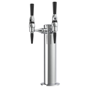 Coffee Tower - 3" Column - 2 Faucets - 304 Stainless Steel - Air Cooled