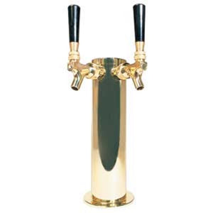 3" Column - PVD Brass - Glycol-Cooled - 2 Faucets