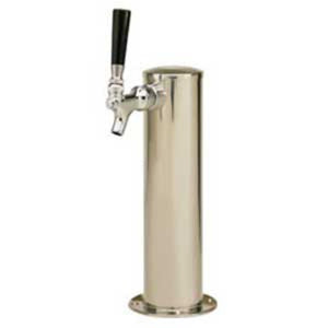 3" Column - Polished Stainless Steel - Glycol-Cooled - 1 Faucet