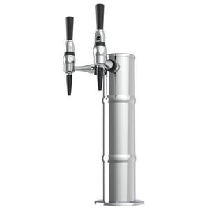 Coffee Tower - 14" Tall - 4" Column - 2 Faucets - 304 Stainless Steel - Air Cooled