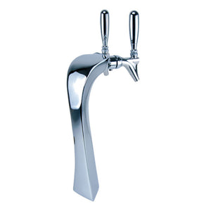 Edge Draft Tower - Chrome Finish - Glycol-Loop - 2 Faucets