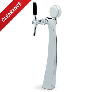 Falco Draft Tower - Chrome Finish - Medallion - Glycol-Cooled - 1 Faucet